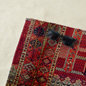 Serviette De Plage Modèle de tapis oriental en oranges profondes (En situation)