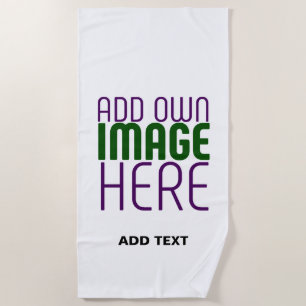 SERVIETTE DE PLAGE MODÈLE DE TEXTE D'IMAGE BLANCHE SIMPLE MODERNE