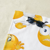 Serviette De Plage Modèle Emoji (En situation)
