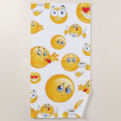 Serviette De Plage Modèle Emoji (Devant)