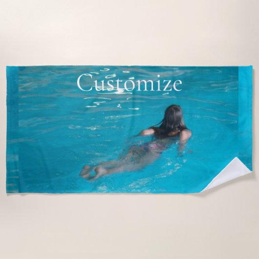 Serviette De Plage Modèle féminin natation Thunder_Cove (Devant)