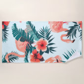 Serviette De Plage Modèle flamant (Devant)