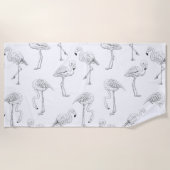 Serviette De Plage Modèle flamant (Devant)