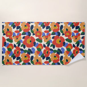 Serviette De Plage Modèle floral Abstrait en gras