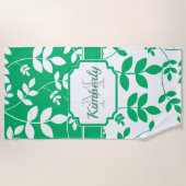 Serviette De Plage Modèle floral mou (Devant)