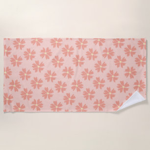 Serviette De Plage Modèle floral rose élégant
