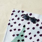 Serviette De Plage Modern Abstract Botanical Yellow Billy Button (En situation)