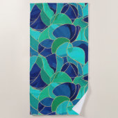 Serviette De Plage Modern Abstract Waves Seamless Pattern (Devant)