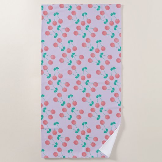 Serviette De Plage Modern Cherries Pattern (Devant)