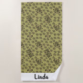 Serviette De Plage modern leopard animal print (Devant)