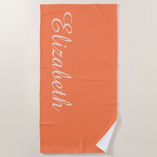 Serviette De Plage Modern Minimalist Cool Stylish Script (Devant)
