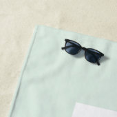 Serviette De Plage Modern Pastel Mint Bonjour Et Vous Nom (En situation)