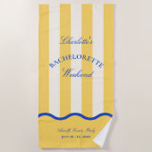 Serviette De Plage Modern Summer Bachelorette Weekend (Devant)