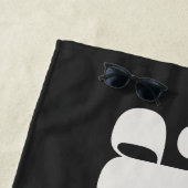 Serviette De Plage Modern Typography Personalized Name Black White (En situation)