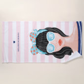 Serviette De Plage Moderne branché California Beach Beauté Babe (Devant)