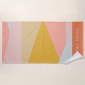 Serviette De Plage Moderne Géométrique Découpe d'été personnalisée (Devant)