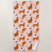 Serviette de plage moderne Leopard (Devant)