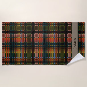 Serviette De Plage Moderne Madras milieu du siècle sur mesure