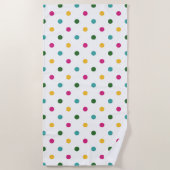 Serviette De Plage Moderne Multicolore À Pois (Devant)