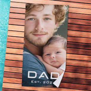 Serviette De Plage Moderne papa est année fête des pères nouvelle pho