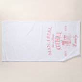 Serviette de plage moderne personnalisée pour ente (Devant)