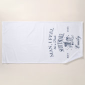 Serviette de plage moderne personnalisée pour ente (Devant)