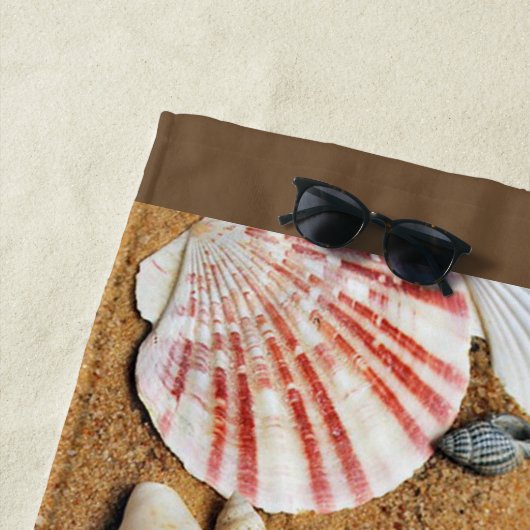 Serviette De Plage Moderne, plage, sable, personnalisé (En situation)