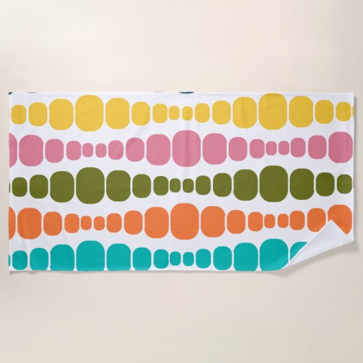 Serviette de plage moderne Rectangles (Devant)
