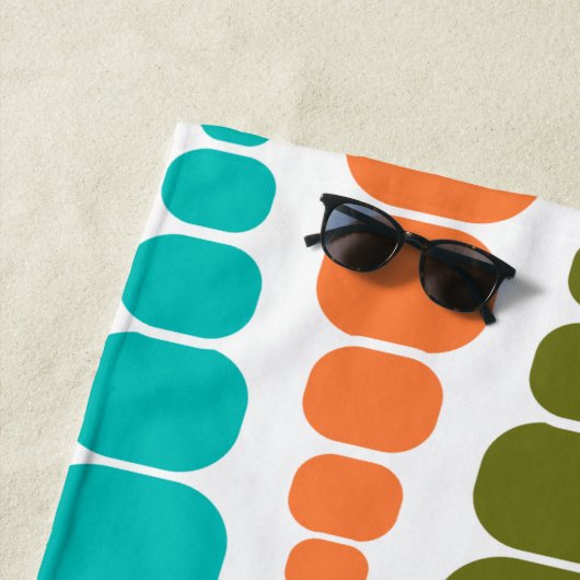 Serviette de plage moderne Rectangles (En situation)