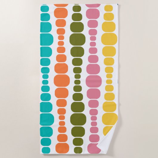 Serviette de plage moderne Rectangles (Devant)