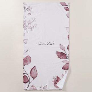Serviette de plage moderne Red Feuille
