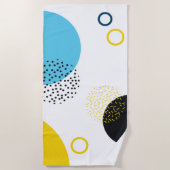 Serviette De Plage Moderne, simple, amusant, style Memphis art géomét (Devant)