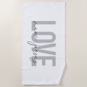 Serviette De Plage Moderne, simple, cool, design urbain Amour New Jer (Devant)