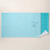 Serviette De Plage Moderne Tropical Turquoise Turquoise Aqua Blue Sea (Devant)