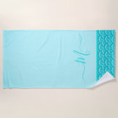 Serviette De Plage Moderne Tropical Turquoise Turquoise Aqua Blue Sea (Devant)