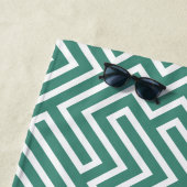 Serviette De Plage Moderne Vert Blanc Design Bachelor Party Favoriser (En situation)