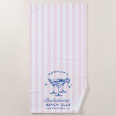 Serviette de plage moderne verte et jaune pour ent (Devant)