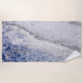 Serviette De Plage Moderne Zen Bleu (Devant)