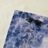 Serviette De Plage Moderne Zen Bleu (En situation)