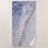 Serviette De Plage Moderne Zen Bleu (Devant)