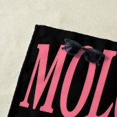 Serviette De Plage Molokai Hawaii Pink Beach Bachelorte Personnalisée (En situation)