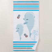 Serviette De Plage Momma et Baby Whale (Devant)