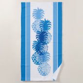 Serviette De Plage Momona Pineapple Hawaiian Striped Tropical - Indig (Devant)