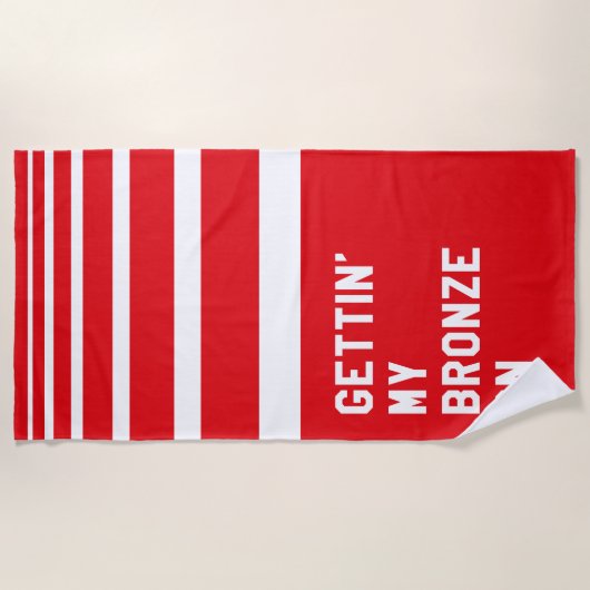 Serviette De Plage Mon Bronze Sur (Devant)