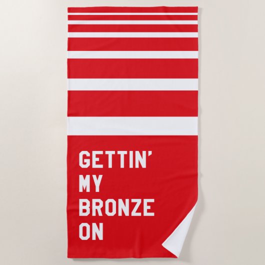 Serviette De Plage Mon Bronze Sur (Devant)