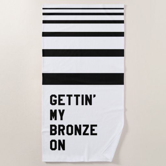 Serviette De Plage Mon Bronze Sur (Devant)
