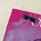Serviette De Plage Mon Cheval Est Ma Magenta Mondiale (En situation)