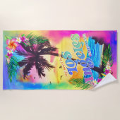 Serviette De Plage Mon coeur est à Los Angeles Beach Towel (Devant)