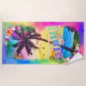 Serviette De Plage Mon coeur est dans MAUI Beach Towel (Devant)