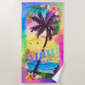 Serviette De Plage Mon coeur est dans MAUI Beach Towel (Devant)